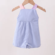 Blue ruffle bow bubble