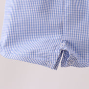 Blue ruffle bow bubble