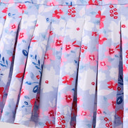 Blue floral print skorts