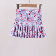 Blue floral print skorts