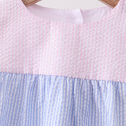 Colorblock ruffle shorts set