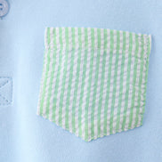 Blue pocket button down shirt