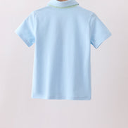 Blue pocket button down shirt