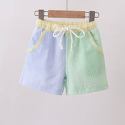 Blue&green seersucker shorts