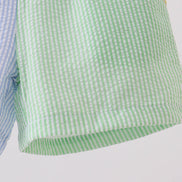 Blue&green seersucker shorts