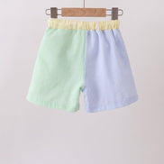 Blue&green seersucker shorts