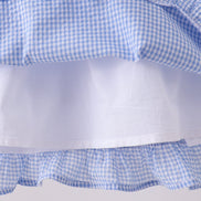 Blue flag embroidery ruffle bloomer set