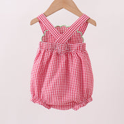 Red watermelon ruffle bubble