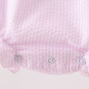 Pink lemon ruffle gingham bubble