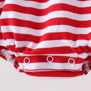 Red stripe flag fireworks embroidery ruffle bubble