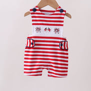 Red stripe flag fireworks embroidery jonjon