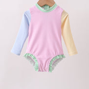 Pink stripe rashguard