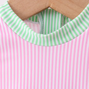 Pink stripe rashguard