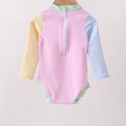 Pink stripe rashguard