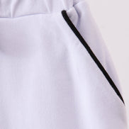 Snow white scallop hem bow skort