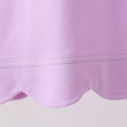 Purple Scalloped Bow Dress
