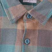 Teal Plaid Button Down Shirt