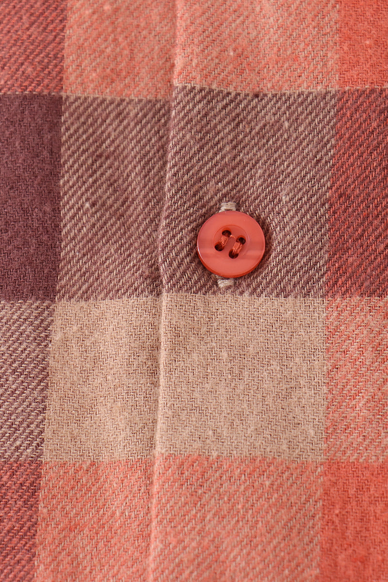 Harvest Rust Plaid Button Down Shirt