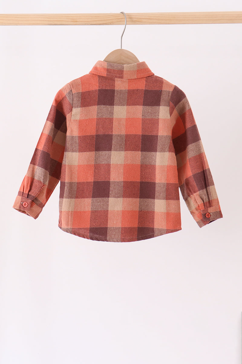 Harvest Rust Plaid Button Down Shirt
