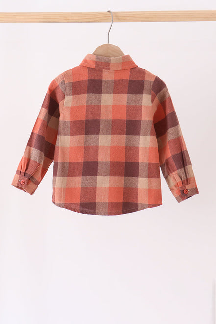Harvest Rust Plaid Button Down Shirt