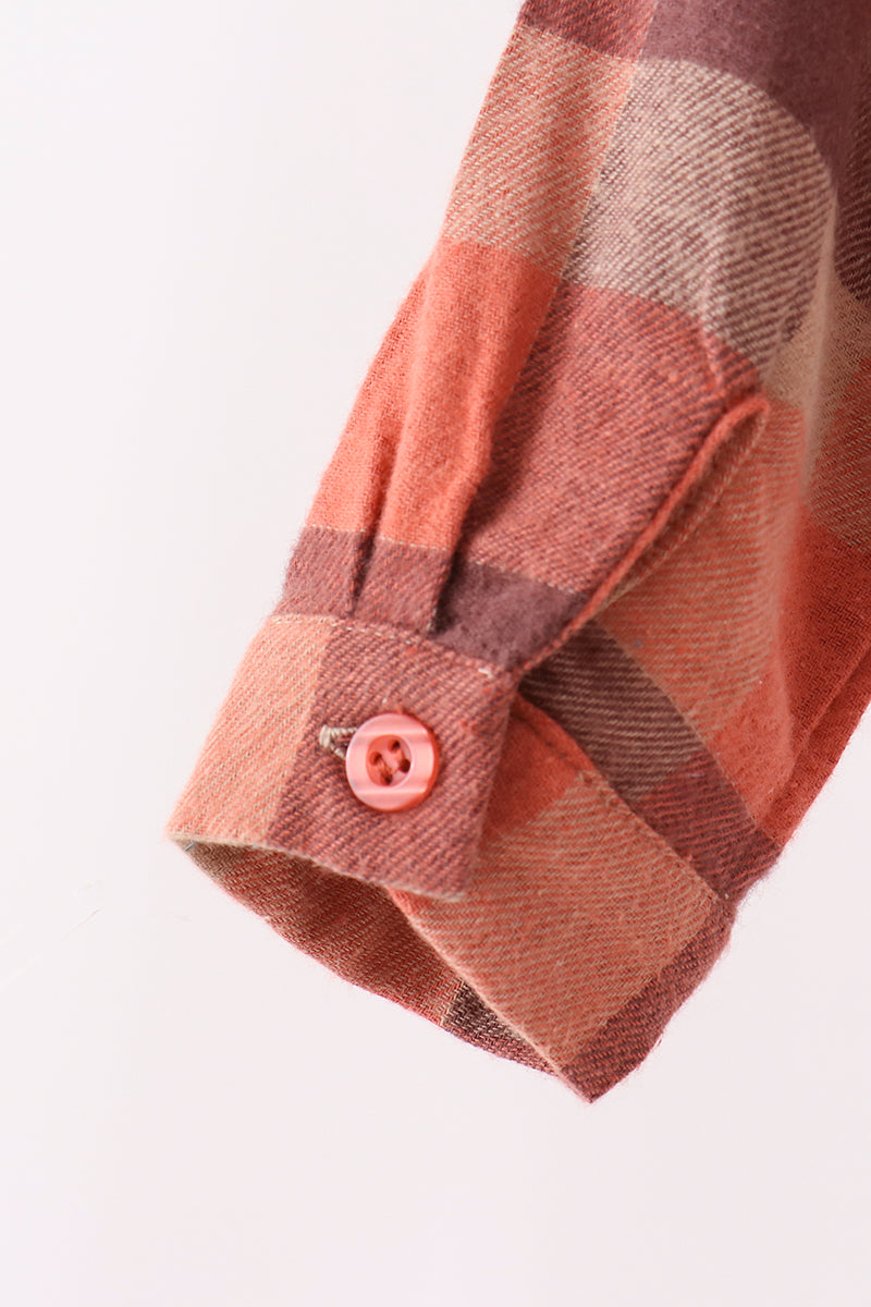 Harvest Rust Plaid Button Down Shirt
