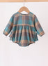 Teal Plaid Ruffle Bubble