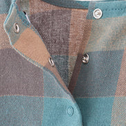Teal Plaid Ruffle Bubble