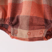 Harvest Rust Plaid Ruffle Bubble
