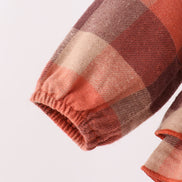 Harvest Rust Plaid Ruffle Bubble