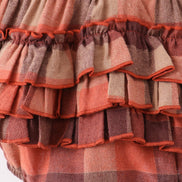 Harvest Rust Plaid Ruffle Bubble