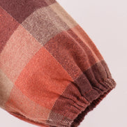 Rust Plaid Ruffle Dress
