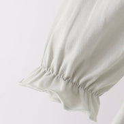 Sage turkey embroidery ruffle pants set