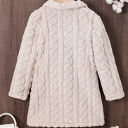Children's Cozy Textured Double - Breasted Outerwear - Little Janey Shop