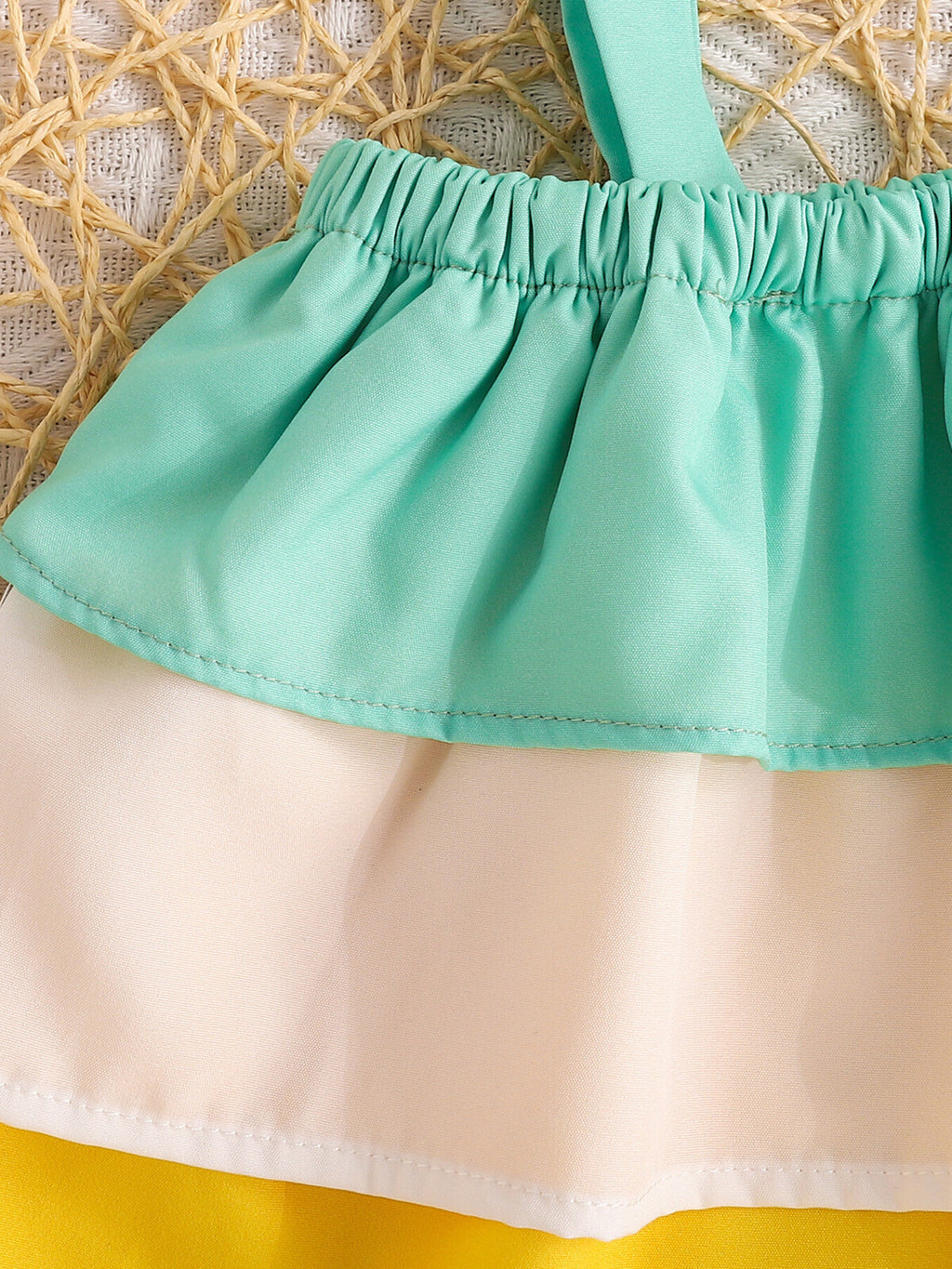 Children's Ruffle Trim Layered Cami Top & Pineapple Print Shorts Set - Little Janey Shop