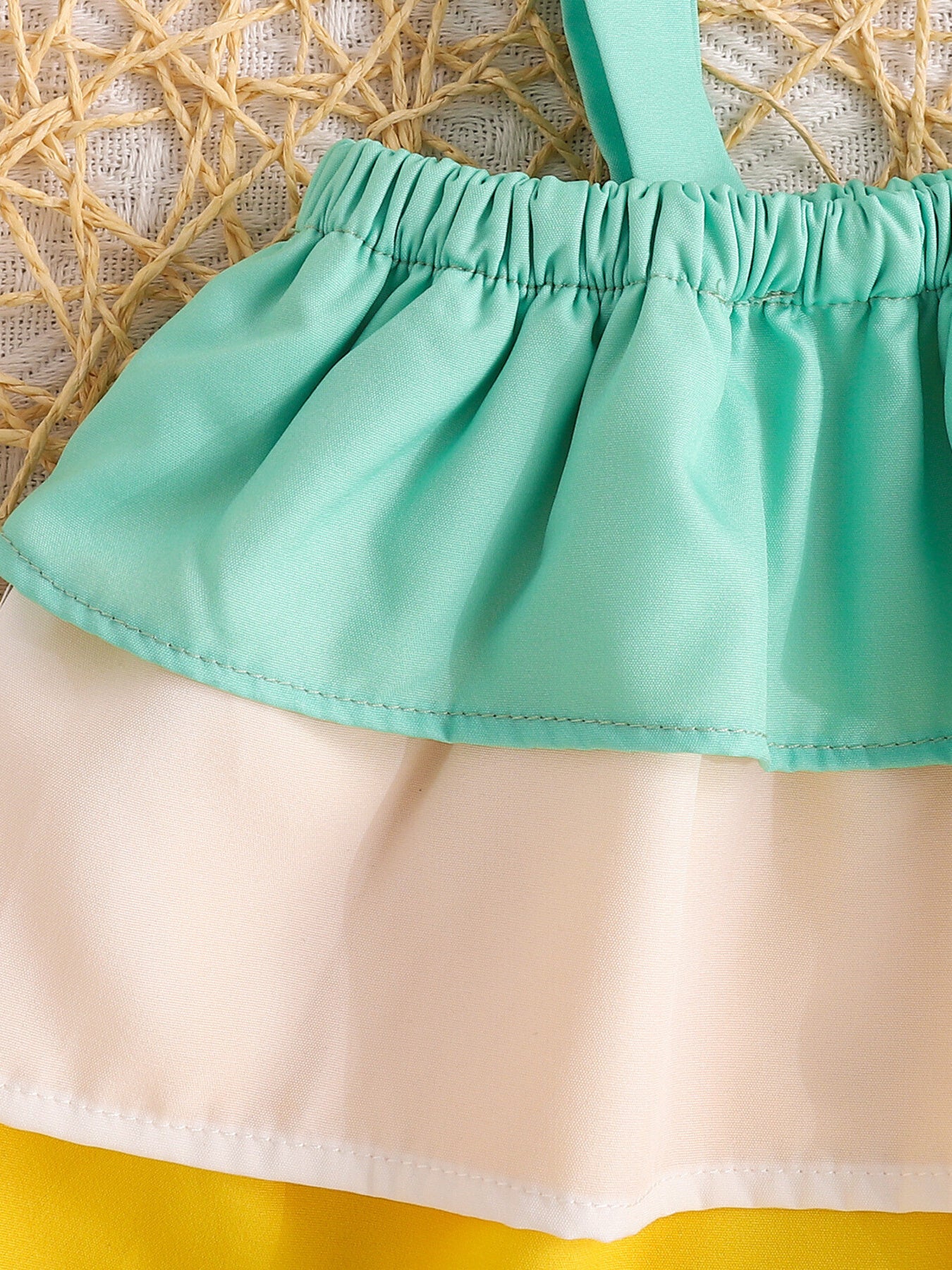 Children's Ruffle Trim Layered Cami Top & Pineapple Print Shorts Set - Little Janey Shop