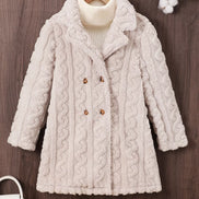Children's Cozy Textured Double - Breasted Outerwear - Little Janey Shop