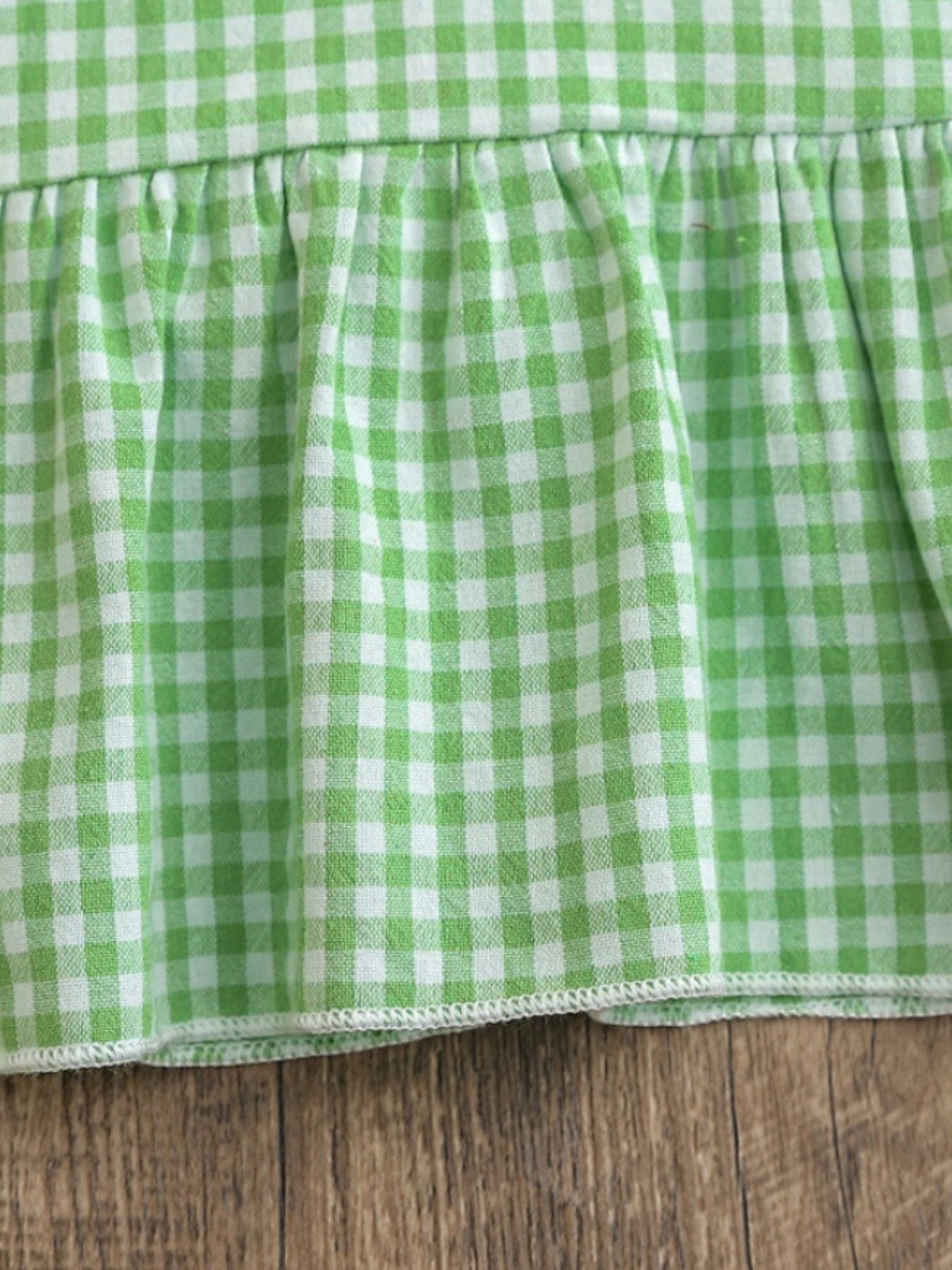 Children's Gingham Ruffle Hem Polo Dress - Little Janey Shop