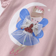 Children's Cute Fairy Graphic Short Sleeve T-Shirt - Little Janey Shop