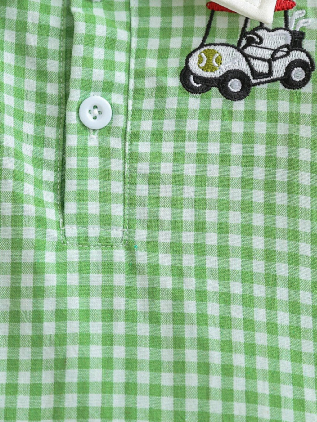 Children's Gingham Ruffle Hem Polo Dress - Little Janey Shop