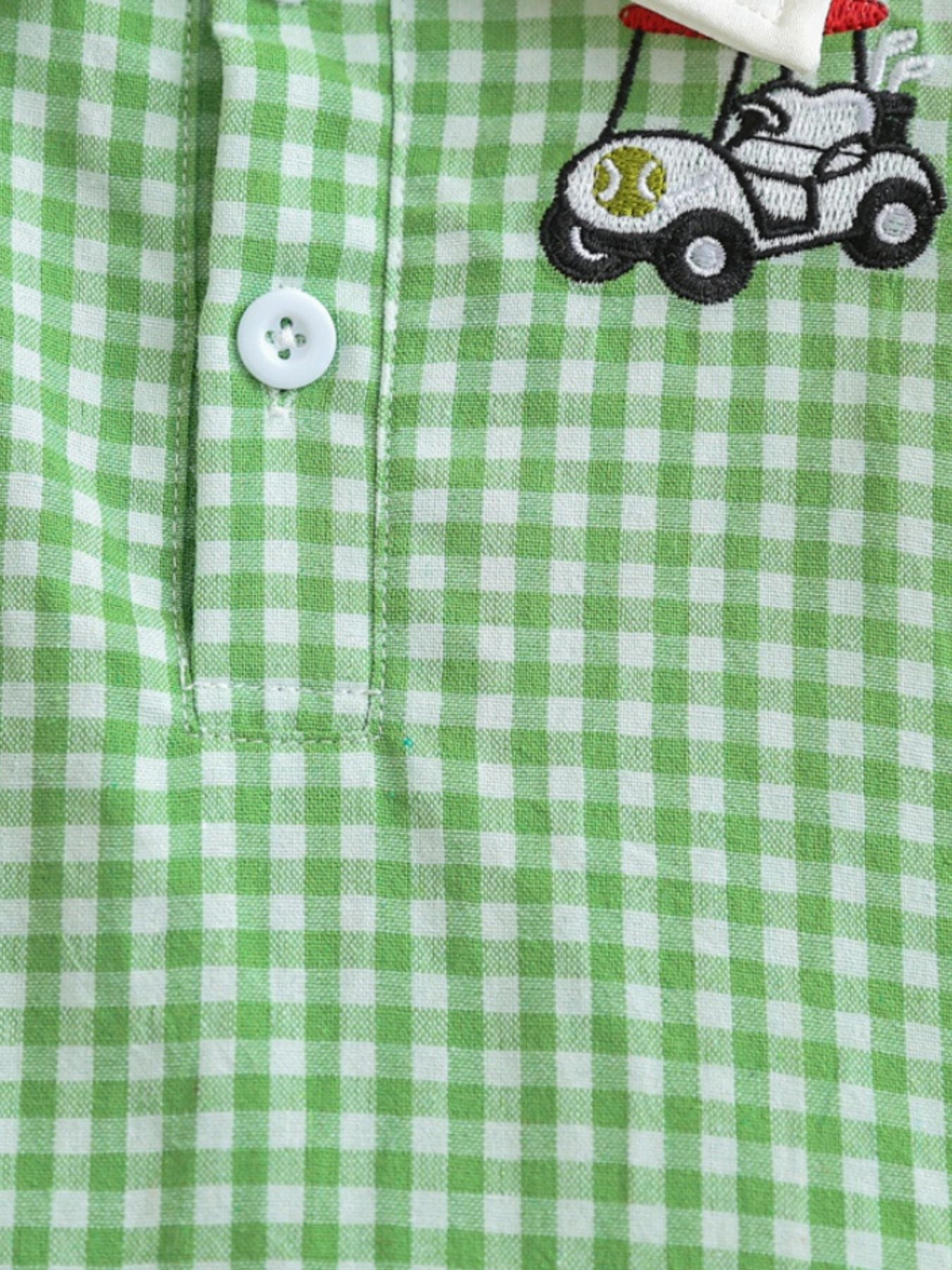 Children's Gingham Ruffle Hem Polo Dress - Little Janey Shop