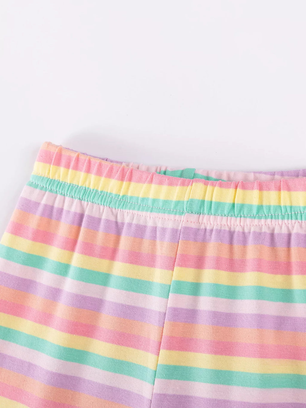 Children's Horse Applique Top & Rainbow Striped Pants Set - Little Janey Shop