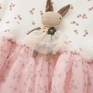 Children's Bunny Blush Pink Applique Tulle Dress - Little Janey Shop