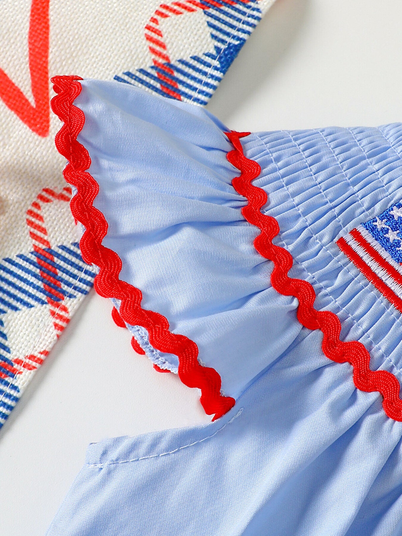 Children's American Flag Smocked Top and Shorts Set - Little Janey Shop