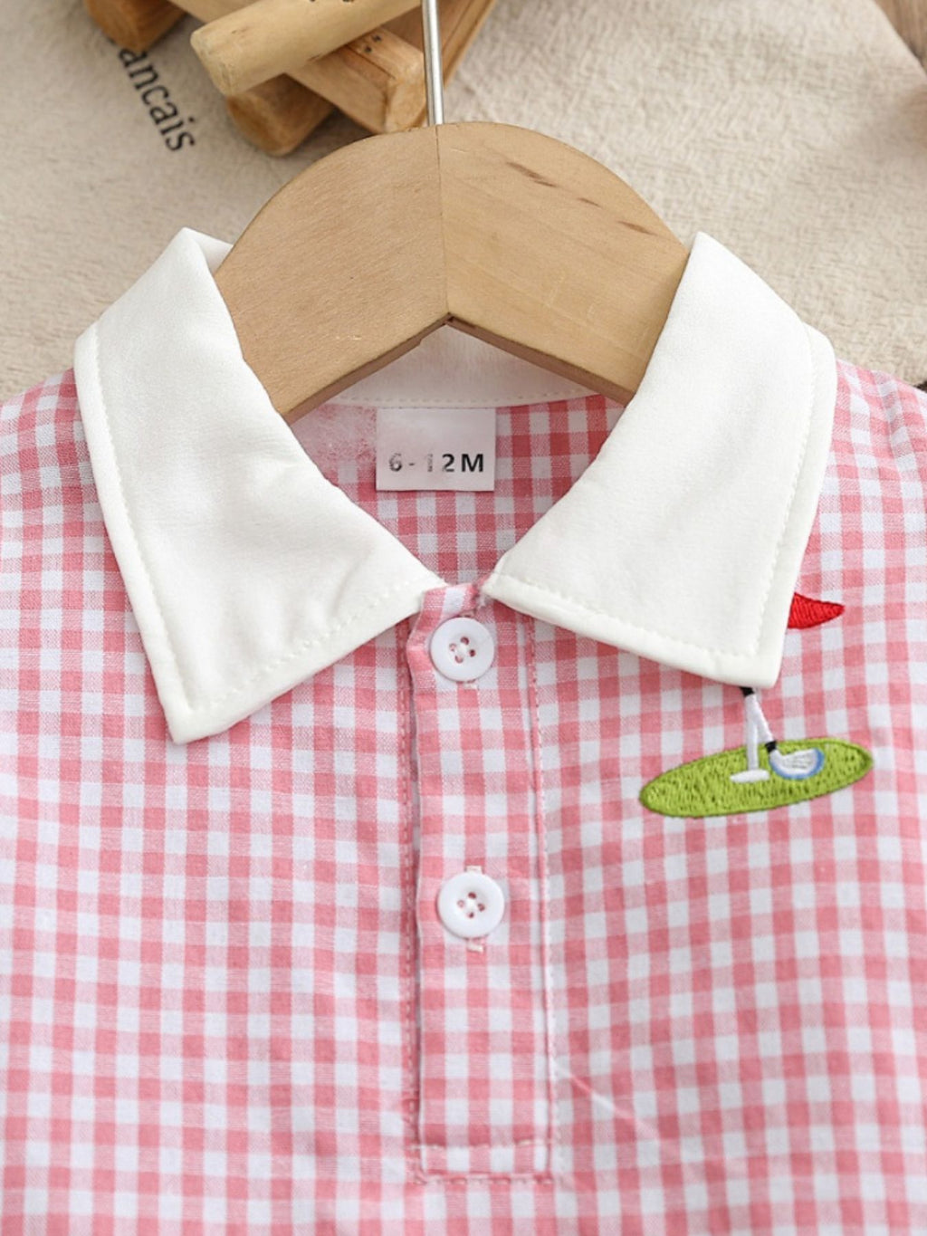 Children's Gingham Ruffle Hem Polo Dress - Little Janey Shop