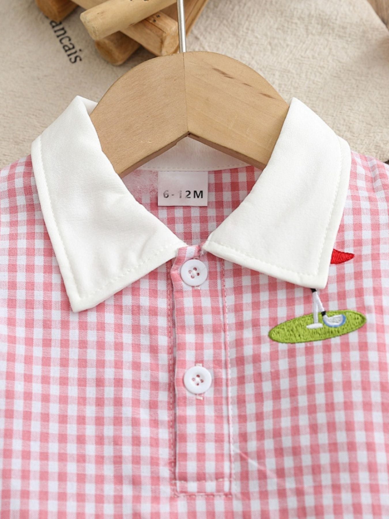 Children's Gingham Ruffle Hem Polo Dress - Little Janey Shop