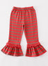 Platinum Red stripe ruffle pants