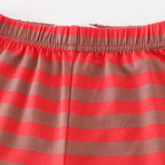 Platinum Red stripe ruffle pants