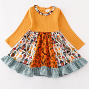 Platinum Yellow halloween twirl dress