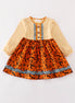 Platinum Yellow halloween print stripe dress
