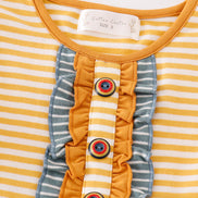 Platinum Yellow halloween print stripe dress